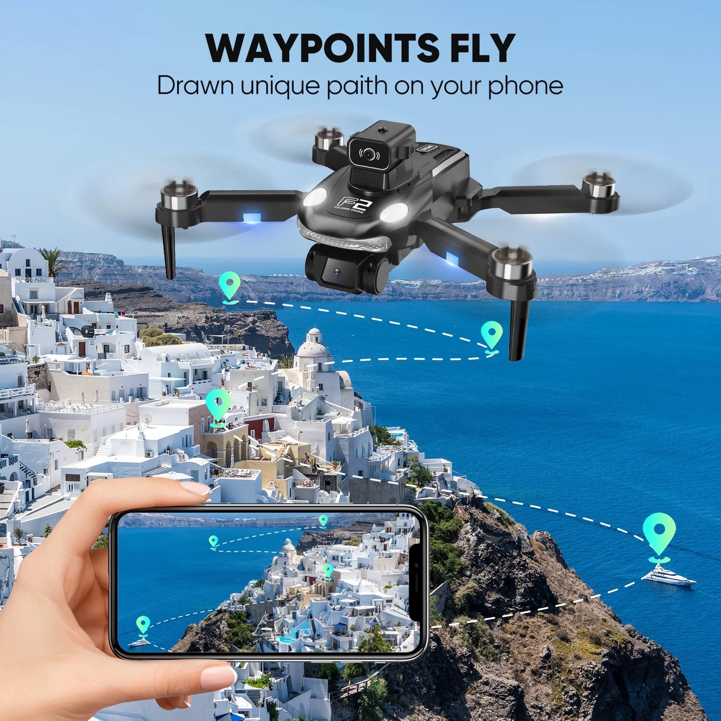Amazing FPV GPS Foldable Drone with 4K Camera Quadcopter with Obstacle Avoidance