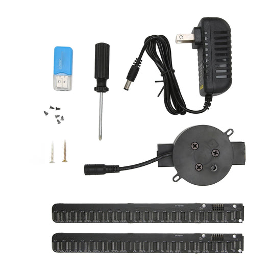 3D Holographic Fan Projector with Dual Blades, 176-Degree Viewing Angle, 16.5-Inch Display, 2000x224 Resolution, and 224 LED Light Beads for Business Advertising