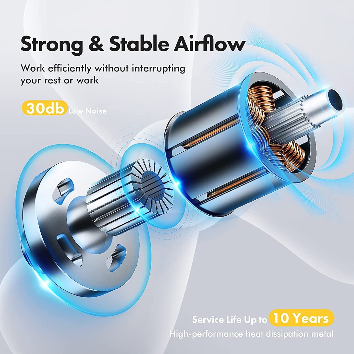 Camping Fan with LED Lantern, 10400 Mah 9 Inch Portable Rechargeable Battery Powered Fan with Stepless Speed and Quiet Battery Operated for Picnic, Barbecue, Fishing, Travel, Home, Tent - ReallyCoolChit.com