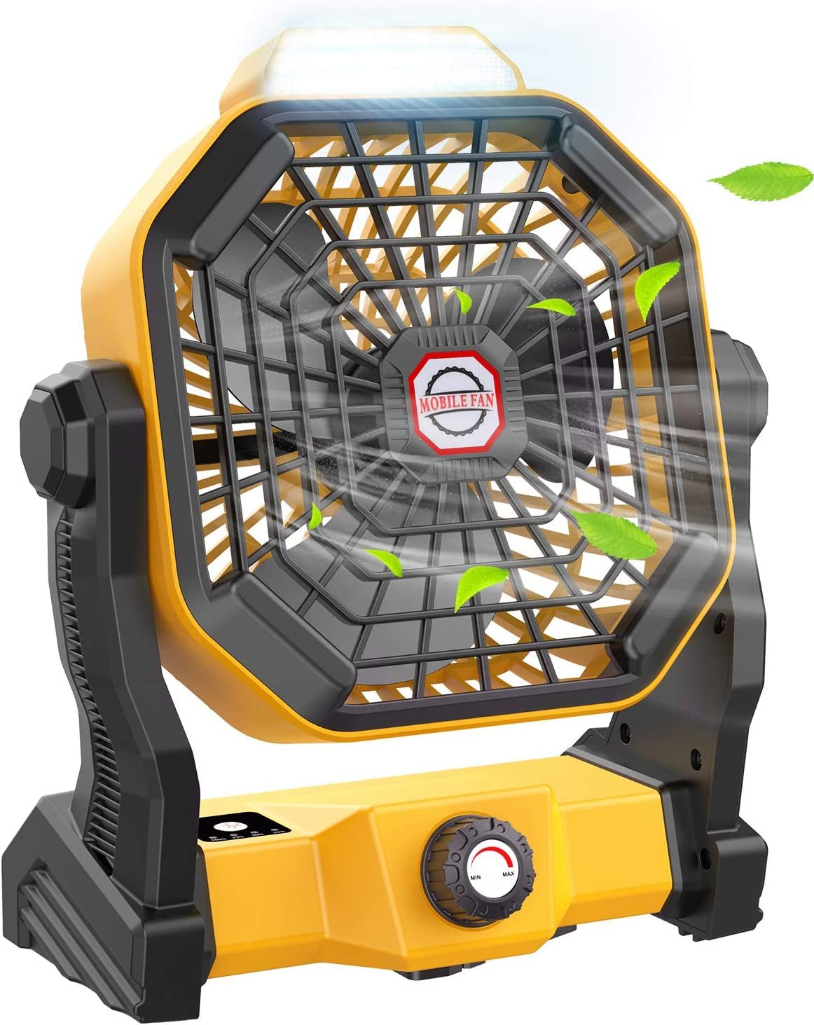 Camping Fan with LED Lantern, 10400 Mah 9 Inch Portable Rechargeable Battery Powered Fan with Stepless Speed and Quiet Battery Operated for Picnic, Barbecue, Fishing, Travel, Home, Tent - ReallyCoolChit.com