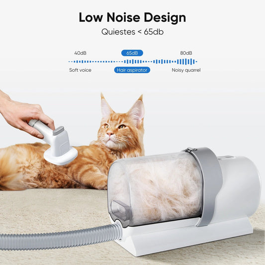 Dog Grooming Kit, 2.5L Pet Hair Grooming Vacuum, 5 - In - 1 Electric Clippers Cleaning Sets for Dog/Cat/Other Animals - ReallyCoolChit.com