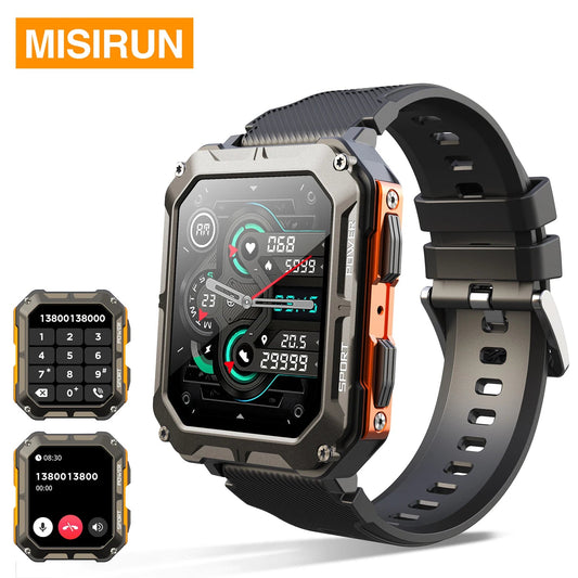 Military C20 Pro Smart Watch, Bluetooth Wireless Calling, IP68 Waterproof, Compatible with Android and iOS-ReallyCoolChit.com