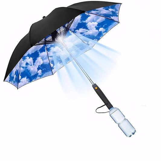 Portable 3-in-1 Umbrella with Fan and Sprayer - ReallyCoolChit.com