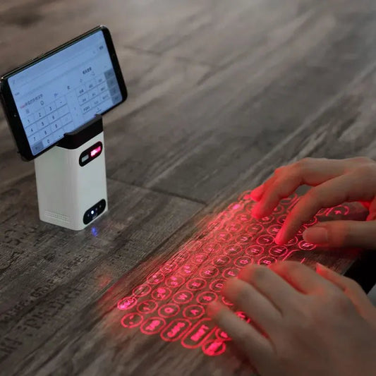 Virtual Laser Bluetooth Wireless Keyboard Projector for Computer iPhone iPad or Laptop with Mouse Function-ReallyCoolChit.com