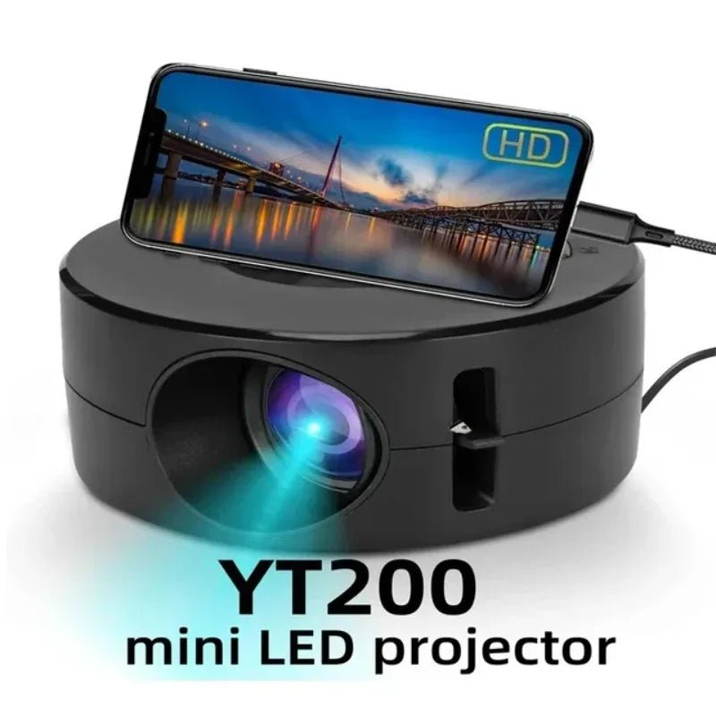 LED Portable 1080P Projector with Auto Focus Home Cinema. Supports Decoding - ReallyCoolChit.com