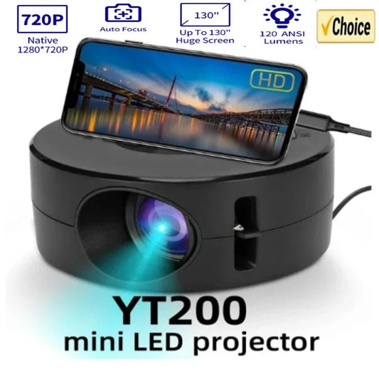 LED Portable 1080P Projector with Auto Focus Home Cinema. Supports Decoding - ReallyCoolChit.com