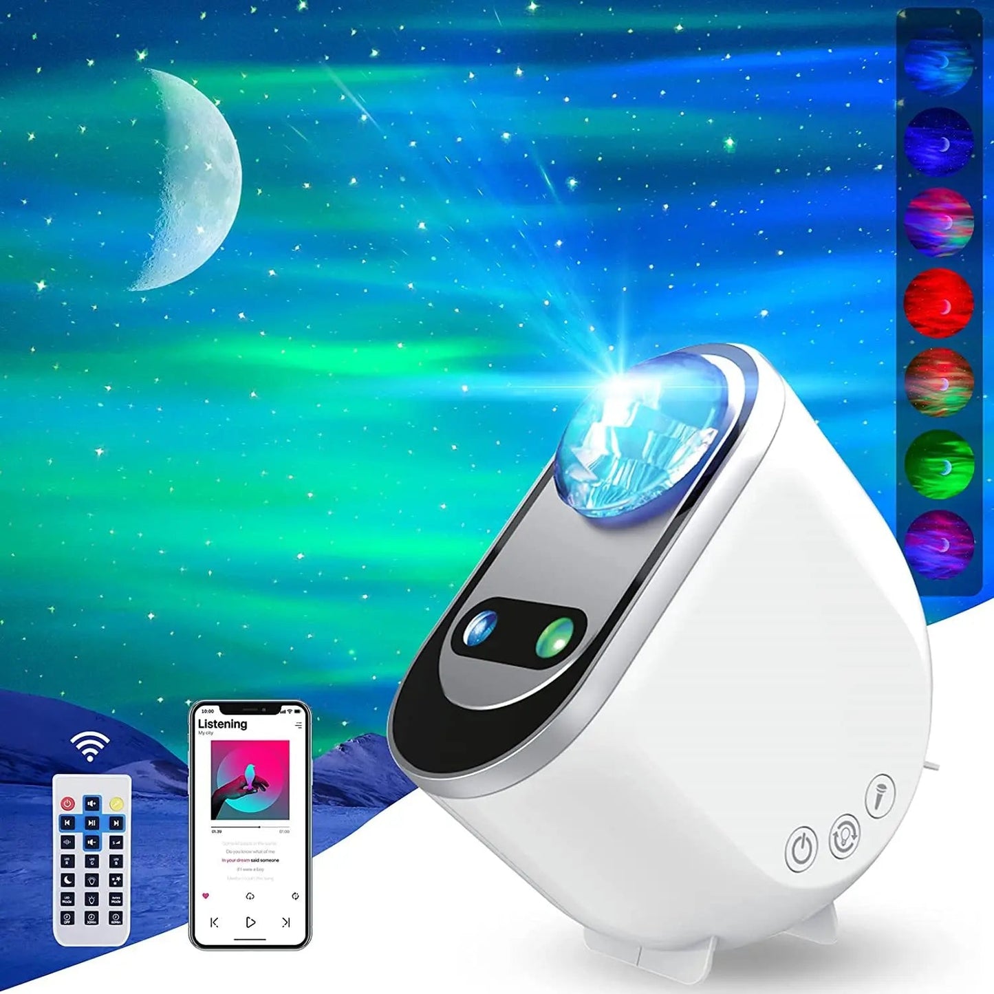 Aurora Borealis LED Galaxy Starlight Night Light Projector Night for Room Decor - ReallyCoolChit.com