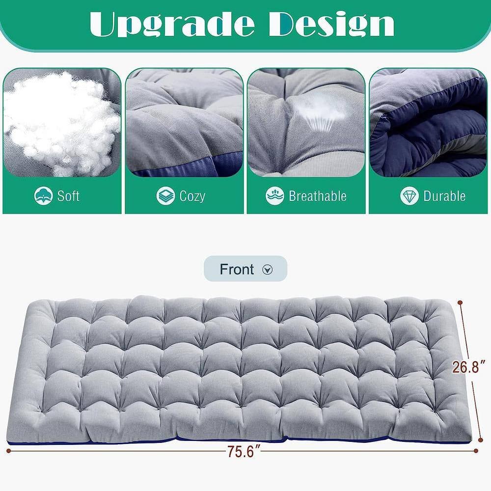 Folding Camping Cot for Adults and Kids,Folding Guest Bed Cot,Sleeping Cot Folding Bed W/ 2 Sided Mattress and Carry Bag - ReallyCoolChit.com