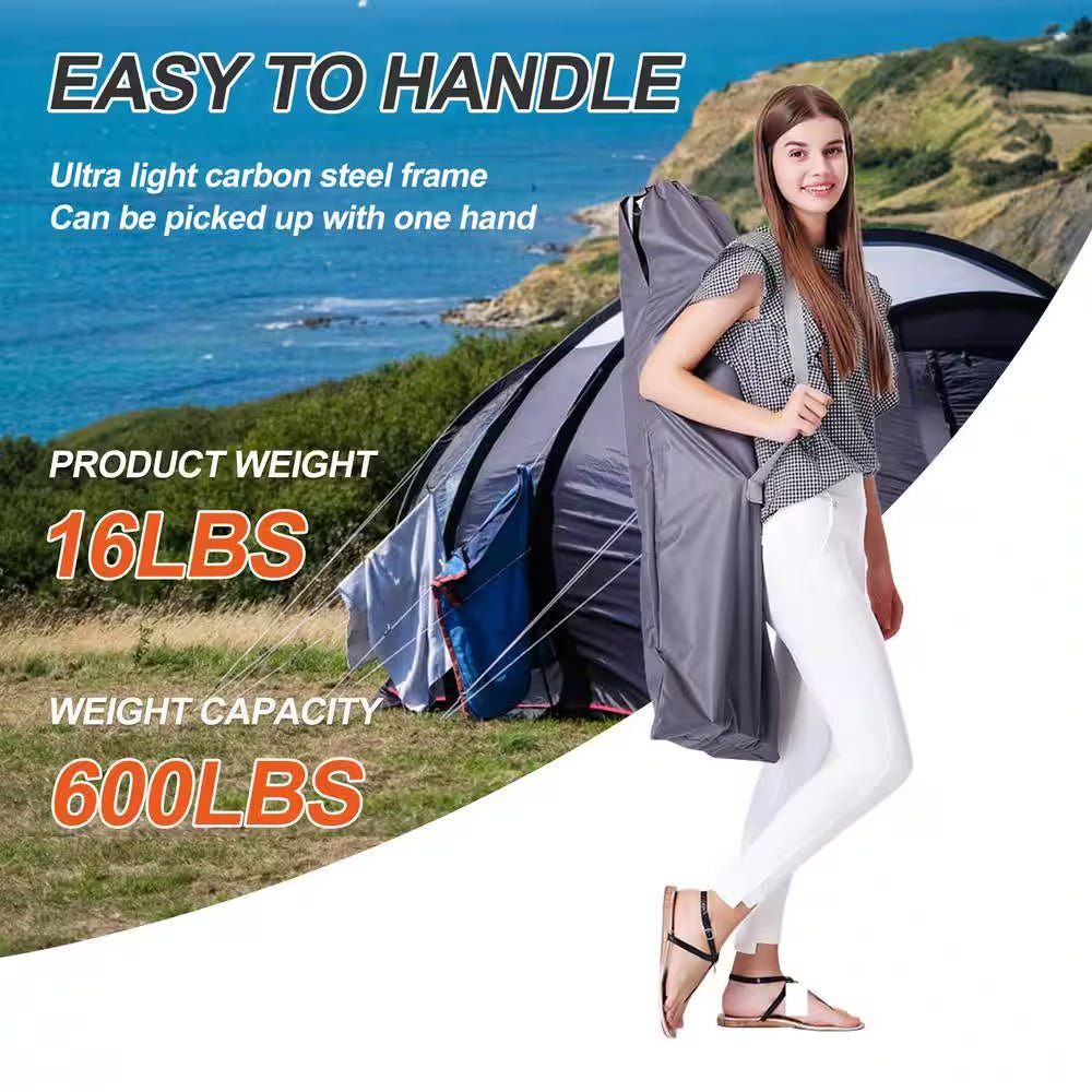 Folding Camping Cot for Adults and Kids,Folding Guest Bed Cot,Sleeping Cot Folding Bed W/ 2 Sided Mattress and Carry Bag - ReallyCoolChit.com