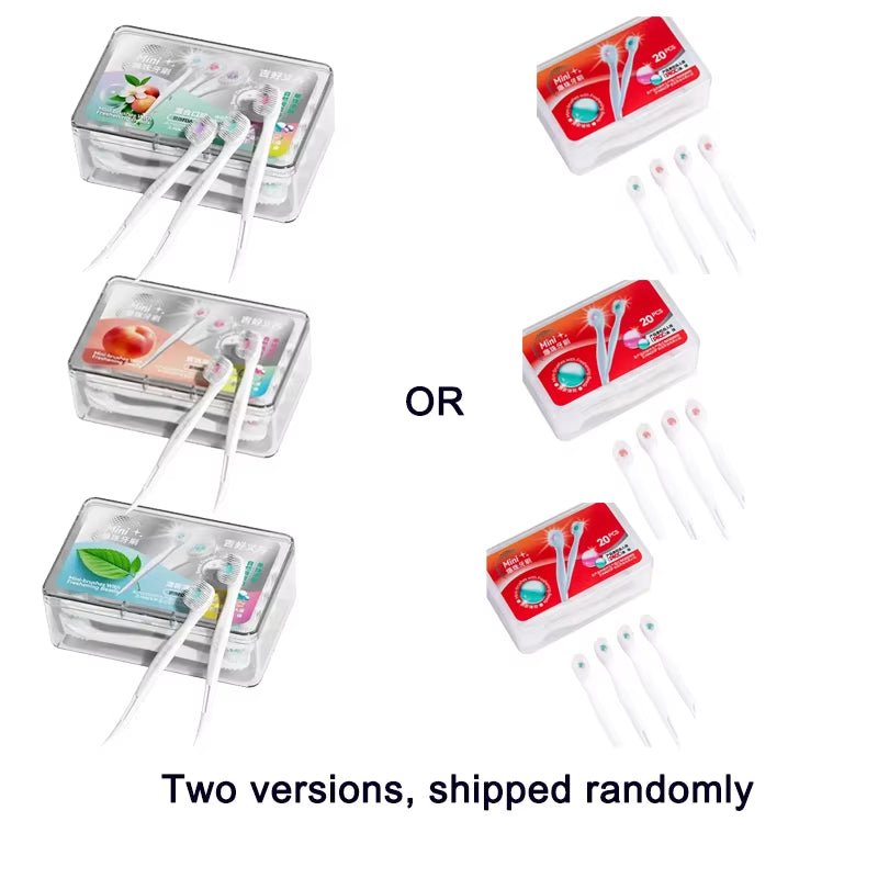 Portable Mini Toothbrush with Toothpaste Beads - Disposable Adult Travel Cleaning Solution - ReallyCoolChit.com