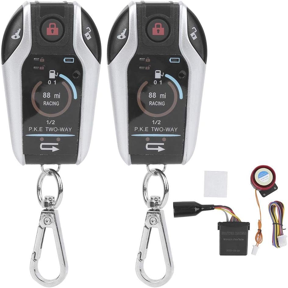 Universal 2 - Way Motorcycle Alarm System with Remote Start - ABS Anti - Theft Security for 12V Motorcycles - ReallyCoolChit.com