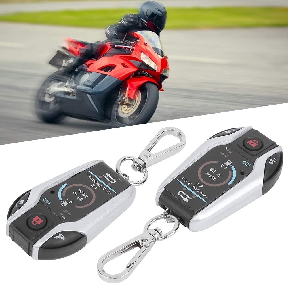 Universal 2 - Way Motorcycle Alarm System with Remote Start - ABS Anti - Theft Security for 12V Motorcycles - ReallyCoolChit.com